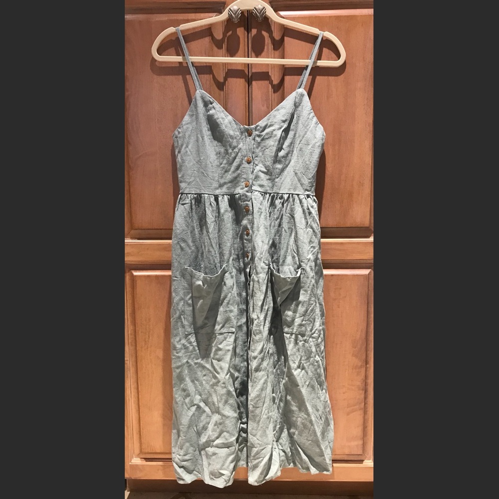 Strange Fruit Midi Dress Sage